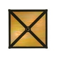 thumbnail image 4 of Meyda Tiffany 18793 Loon 2 Light 14" Wide Semi-Flush Square Ceiling Fixture - Bronze, 4 of 7