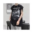thumbnail image 2 of Camisa de manga corta para hombre, camisa de gran tamaño elástica con cuello redondo estampada para deportes de verano, 2 of 8