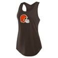 thumbnail image 2 of Women's Fanatics Brown Cleveland Browns Iron Fan Tank Top, 2 of 5
