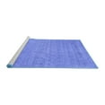 thumbnail image 2 of Ahgly Company Machine Washable Indoor Round Abstract Blue Contemporary Area Rugs, 3' Round, 2 of 4