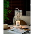 thumbnail image 6 of Crystal Candle Warmer Lamp with Timer Dimmer, Silver Chrome - Elegant Home Decor for Jar Candles, 6 of 6