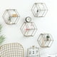 thumbnail image 4 of Estante de pared de rejilla hexagonal de hierro Combinación de arte Colgantes Decoración de pared para sala de estar Dormitorio Sweethay HA5248-02B, 4 of 6