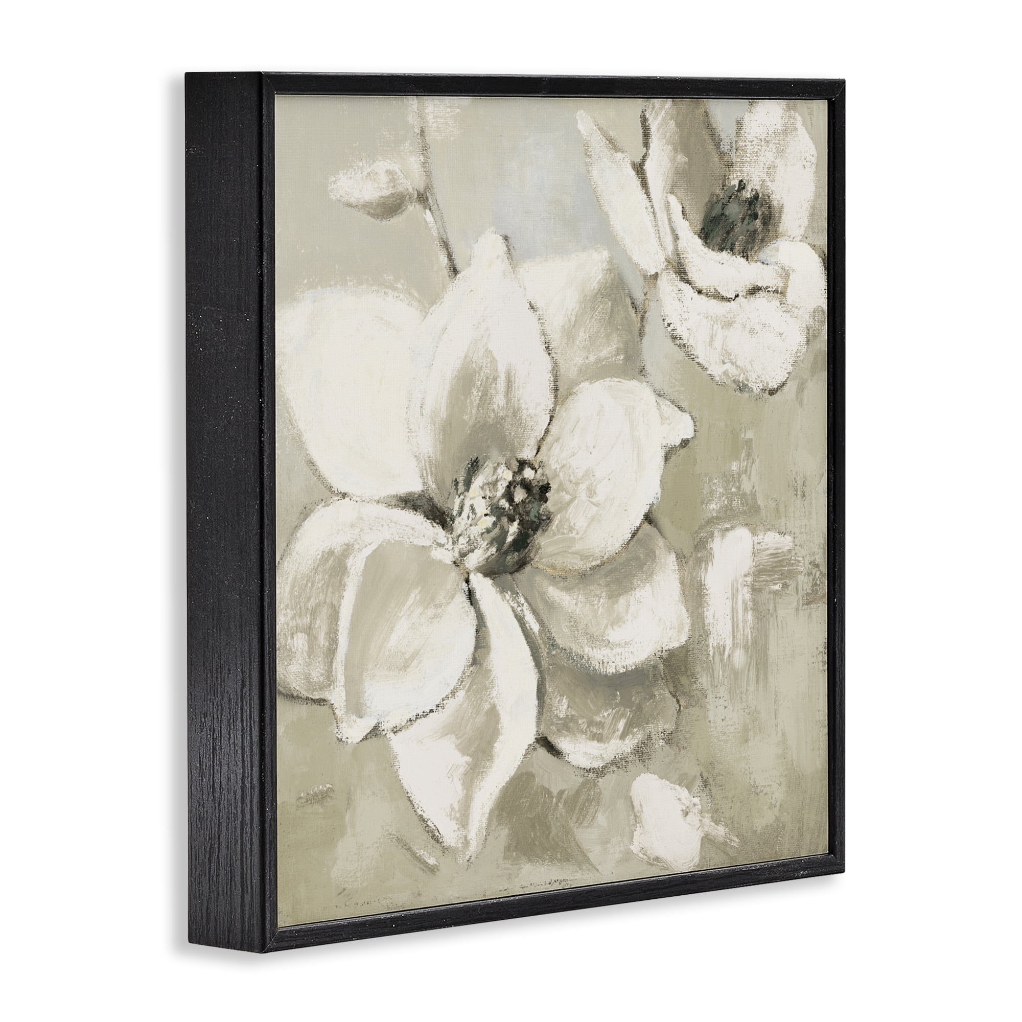 Stupell Industries Magnolias After Rain Black Framed Giclee Art, design by Lanie Loreth