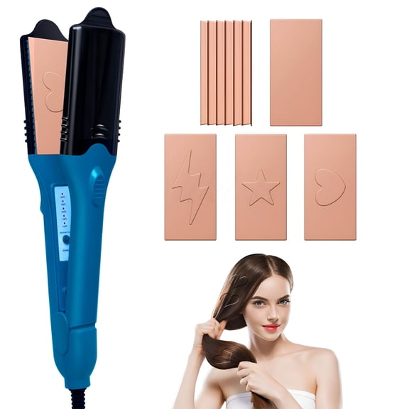 EXLEAF Hair Straightener&Imprinting Iron with 5 Plates for Hair Art