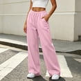 thumbnail image 5 of Jovrlynd Womens Wide Leg Sweatpants Pocket Straight Fleece Lined Elastic High Waist Fall Winter Sweat Pants 2026, 5 of 7