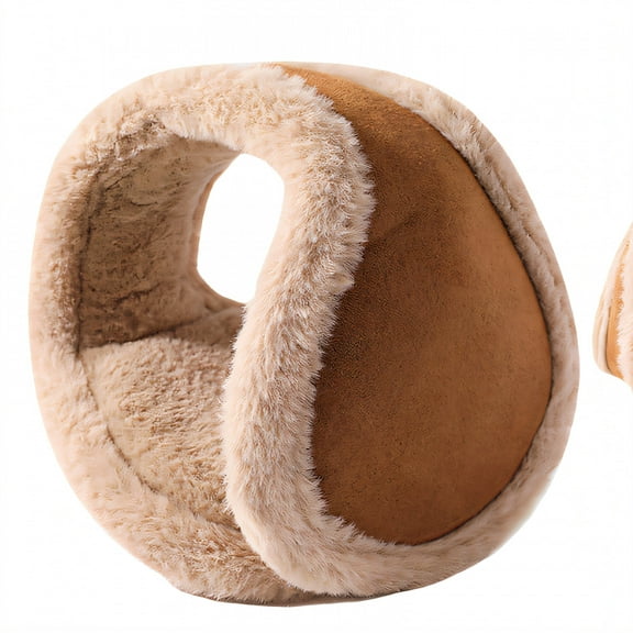 TELOLY Ear Warmers for Women,Soft Plush Lining Ear Muffs for Kids,Warmth Retention Feature Womens Ear Muffs,Brown