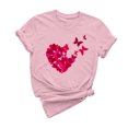 thumbnail image 2 of Meichang T-Shirts de la Saint-Valentin pour Femmes Imprimé Cœur Manches Courtes Col Rond Pull Ample Décontracté Tops de Vacances, 2 of 6