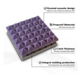 thumbnail image 3 of 24 Pack Acoustic Panels,Sound Proof Foam Panels,Studio Soundproofing Wedges,Wall Reduce Noise Foam,for Music Studio,Etc Polyurethane foam Grey&Purple, 3 of 8