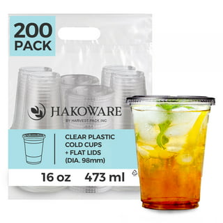 [100 Pack] 16 oz Clear Plastic Cups with Strawless Sip Lids, Disposable  Plastic Coffee Cups with Lid…See more [100 Pack] 16 oz Clear Plastic Cups  with