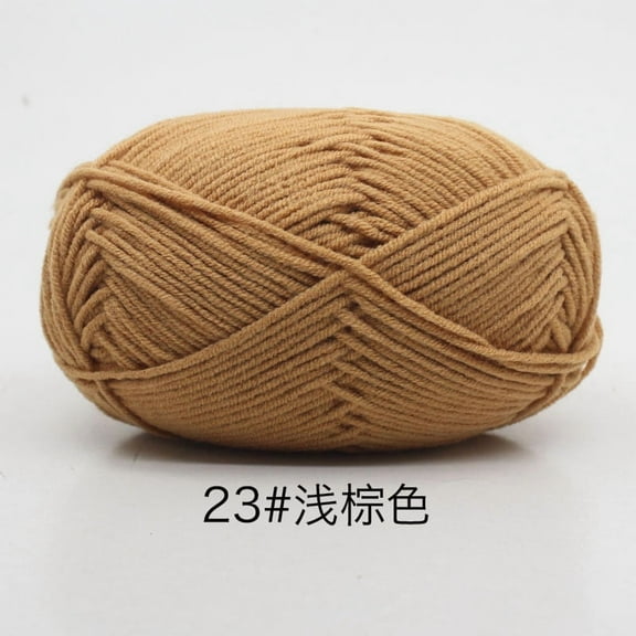 suxuMhao Yarn for Crocheting,Milk cotton blended fabric, Blended Yarn,Moderate thickness, suitable for crochet numerous items and manual DIY,Suitable for beginners,Soft and skin friendly,light brown
