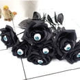 thumbnail image 2 of Clearance Under $3.66! 1PC Halloween Gothic Rose, Artificial Dark Flower for Table & Wedding Decor, PU, (One Size, Black), 2 of 3