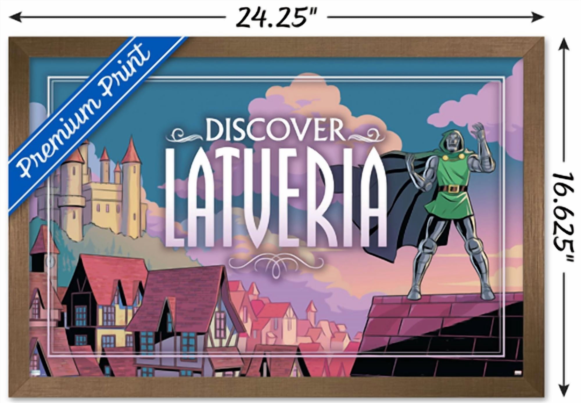 Marvel: Hero Lands - Latveria 2 Wall Poster, 14.725" x 22.375" Framed