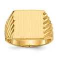 thumbnail image 1 of 14k 13.0x13.0mm Closed Back Men's Signet Ring in 14k Yellow Gold - Size 9, 1 of 3