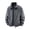 J-719 Gray, variant on Mens Sleeveless Long Sleeve High Neck Jacket, Thin Warm Fuzzy Coat for Winter
