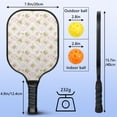 thumbnail image 4 of Pickleball Paddles Set,Pioneer Flower Floral Print Pattern Fiberglass Surface Pickleball Racket Set with 2 Indoor Outdoor Pickleball Balls and Pickleball Bag,Pickle-ball Equipment, 4 of 6