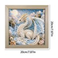 thumbnail image 3 of Fantasy‑Style Dragon Fabric Poke Art Making Kit, 3D Hand‑Punch Wall Art with Wooden Display Frame, Pre‑Cut Fabric Squares, Fun DIY Gift for Adult Mythical Dragon Collectors, 3 of 5