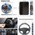 thumbnail image 3 of Ledback Horse Painting Car Seat Covers Full Set Breathable Car Accessories Set Non Slip Steering Wheel Cover Armrest Pads Seat Belt Cover Coaster Keychain Universal Fits Trucks SUVs, 3 of 3
