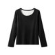 thumbnail image 1 of Ropa interior térmica para mujer, color sólido, cuello redondo, terciopelo grueso, manga larga, ajustada, ropa interior cálida, pijama de poliéster para mujer, 1 of 8