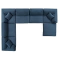 thumbnail image 4 of Modern Contemporary Urban Design Living Room Lounge Club Lobby Sectional Sofa Set, Fabric, Navy Blue, 4 of 8