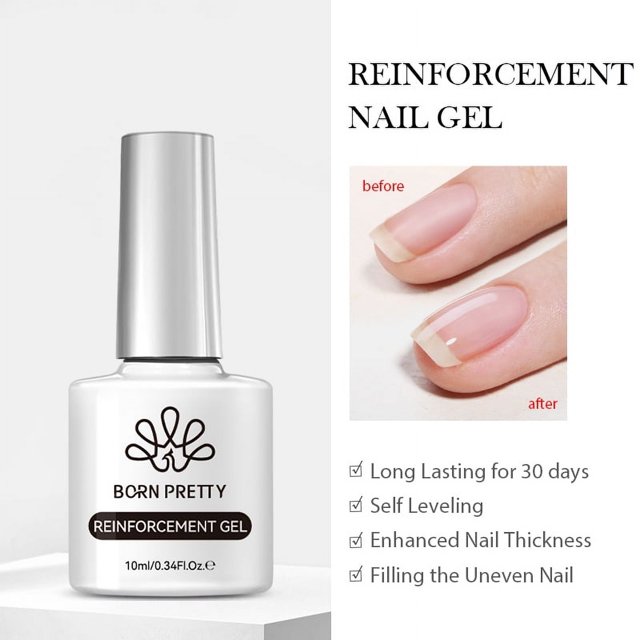 BORN PRETTY-esmalte de uñas de Gel desnudo, gelatina blanca lechosa, 10ml, Gel blanco translúcido para remojar, Vernis semipermanente, necesita curación de luz UV