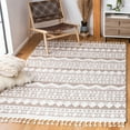 thumbnail image 2 of SAFAVIEH Moroccan Tassel Fallon Southwestern Shag Area Rug, Ivory/Beige, 5'5" x 7'7", 2 of 8
