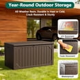 thumbnail image 7 of NIAIZEK Outdoor Lockable 100 Gallon Resin Deck Box, Brown, 7 of 7