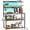 Rustic Brown, variant on Bakers Rack with Power Outlet, Microwave Stand, 5 Tiers Coffee Bar Station with Led Lights, Kitchen Storage Shelf with 6 S-Shaped Hooks, Kitchen Rack for Spices, Pots and Pans, Black