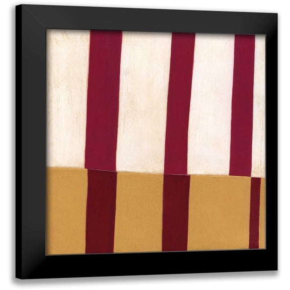 Nugent, Laura 12x12 Black Modern Framed Museum Art Print Titled - Broken Stripes 2