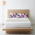 thumbnail image 6 of Yayeee Pillowcase King Size Set of 2 Satin Wrinkle Resistant Pillow Case, Pink and Purple Plaid Pattern, 6 of 7