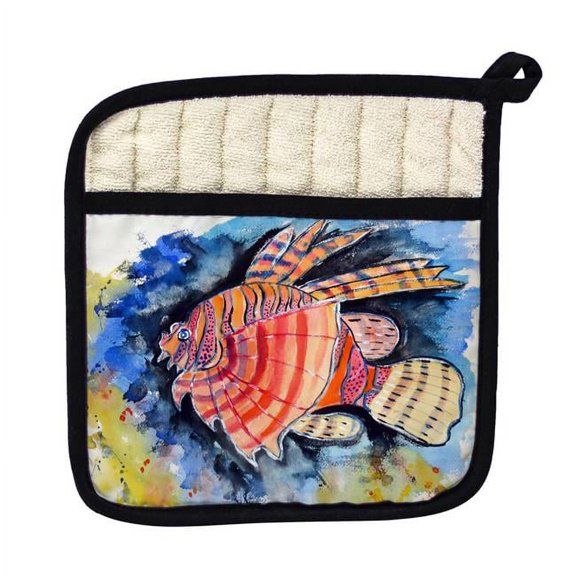 Betsy Drake PT397 Betsys Lion Fish Pot Holder