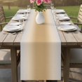 thumbnail image 4 of Ombre Khaki Brown Table Runner 70 Inches Long,Solid Color Gradient Minimalist Modern Kitchen Dining Burlap Linen Tablerunner for Small/Round/Square/Wedding/Coffee/Dining Table Party Décor 13 x 70, 4 of 9