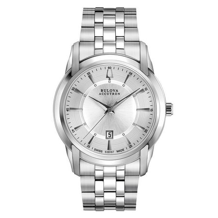 Bulova Accutron Swiss Made Men's Stainless Steel Watch, Sapphire Crystal, Date