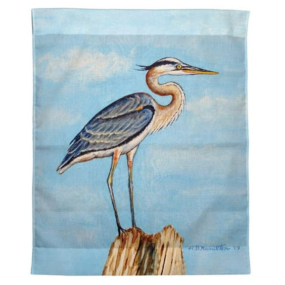 Betsy Drake TP627 24 x 30 in. Blue Heron on Stump Outdoor Wall Hanging