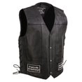 thumbnail image 4 of EVENT LEATHER - Mens Eagle Flag Pre-Patched (8 total Patches) Side Lace Leather Vest (3X-Large), 4 of 4
