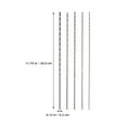 thumbnail image 2 of COSMOBETTY 5Pcs High Speed Steel Drill Bit Metal Drilling Kit Silver 11.79X0.12X0.12in, 2 of 8