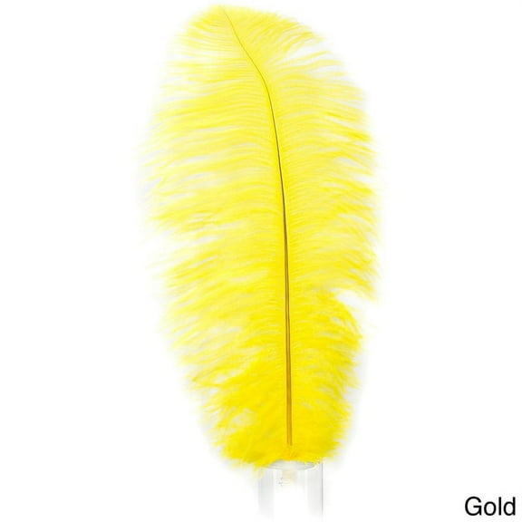 ZUCKER Ostrich Feathers - Drabs Selected - 17" -12PCS  - Gold