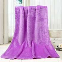 Gytml Fleece Throw Blanket For Couch - Soft & Warm Fluffy Blanket, Decorative And Giftable Striped Blankets For Women, Men Purple-One Size