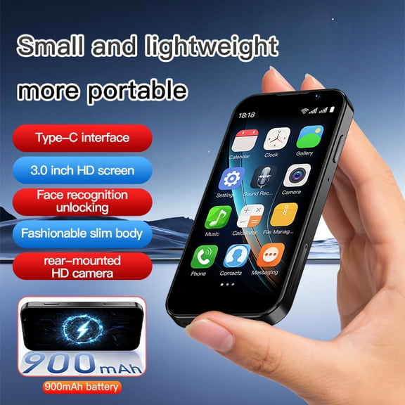 NEW Mini Smartphone 3G WCDMA Android 9.0 Dual SIM Standby 2GB 16GB Wifi GPS Play Store Pocket Smart Phone 3.0 Display