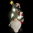 thumbnail image 3 of Lighted Gnome with Penguins Christmas Decoration -17" - Clear LED Lights, 3 of 7
