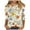 White, variant on Women's Graphic Shirts Flower Pattern Print Tops Casual 3/4 Sleeve Summer Tops Holiday Tee Shirt White XL