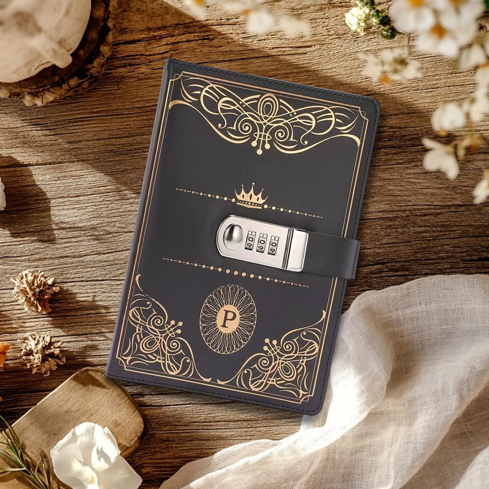 Notebook with A Lock Vintage-Style Notebook Business Notebook A5 Account Book