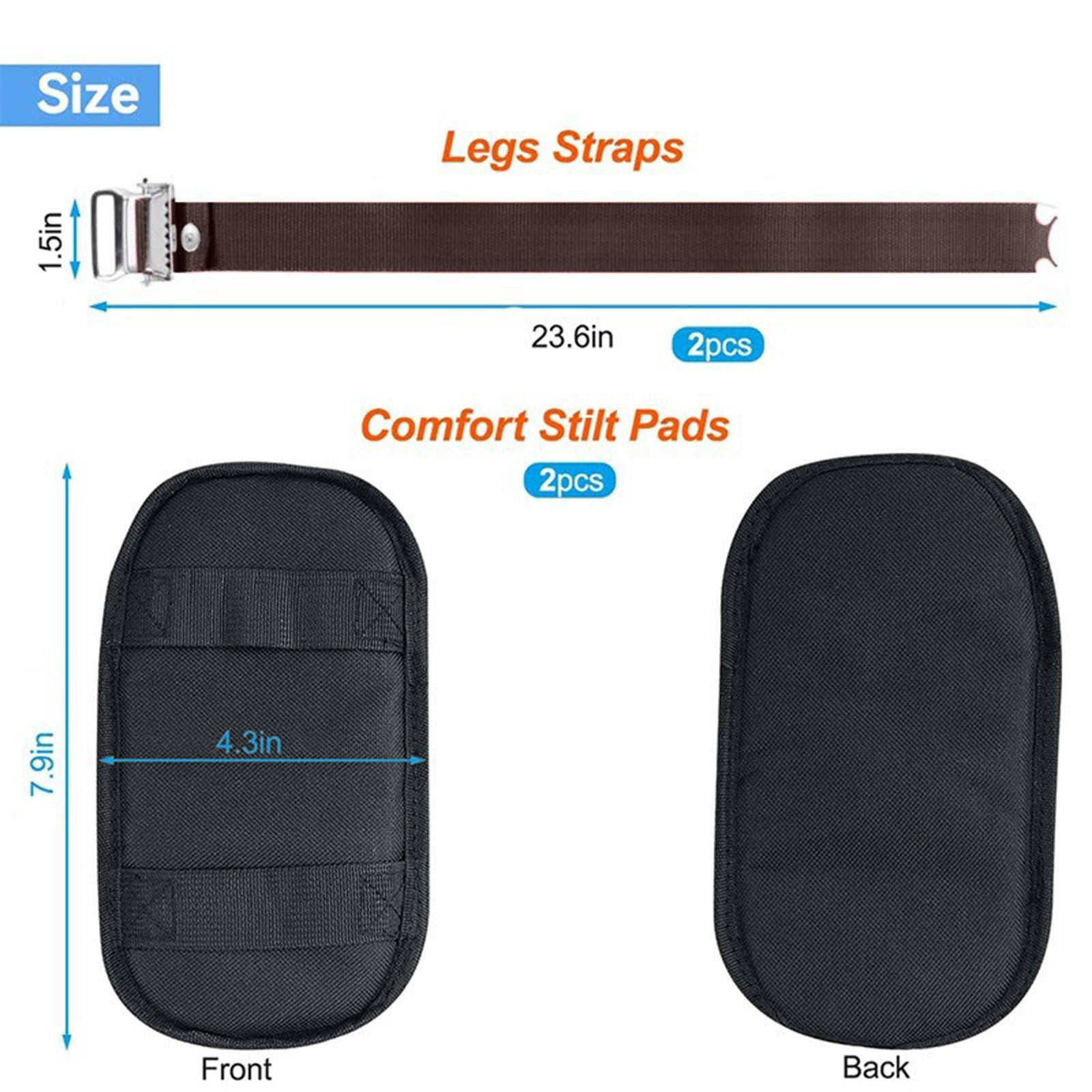 Adjustable Straps with Buckles Knee Pads for Work, Durable Foam Cushion Replacement Pads for Drywall Stilts, Construction Accessories for Home Renovation, 2 Pack Knee Pads with 2
