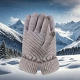 thumbnail image 4 of Women's Winter Touch Screen Gloves - Cold Weather Warm Lined Knit Gloves with Elastic for Texting & Outdoor Activities, 4 of 5