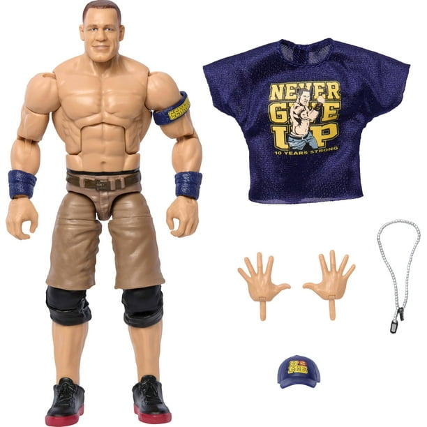Figura de acción Mattel WWE Elite John Cena de 6 pulgadas con acceso.