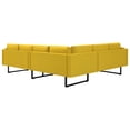 thumbnail image 3 of vidaXL Corner Sofa Yellow Fabric, 3 of 7