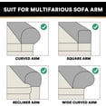 thumbnail image 4 of Wishrage 2PCS Velvet Stretch Armrest Covers for Chairs and Sofas Armchair Covers for Arms Couch Arm Covers Armrest Covers for Sofa Non Slip, 4 of 5