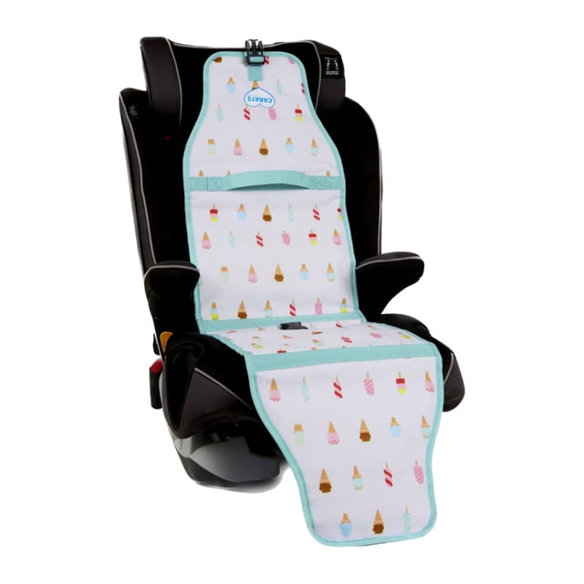 Almohadilla de refrigeración para asiento de coche Cool Carats, autoaislante, blanca