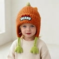 thumbnail image 6 of 1-4Years Kids Winter Knit Dinosaur Hat with Earflaps, Cute Warm Beanie for Boys Girls, 6 of 9