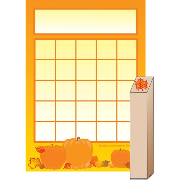 SHAPES ETC. Progress Pad/ Stamps Set - Pumpkin