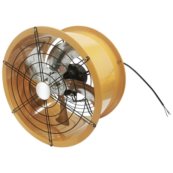 16 Inch Cylinder Pipe Fan Axial Blower Explosion-proof Exhaust Fan Wall Mounted Ventilator 220V 5400m³/H Orange